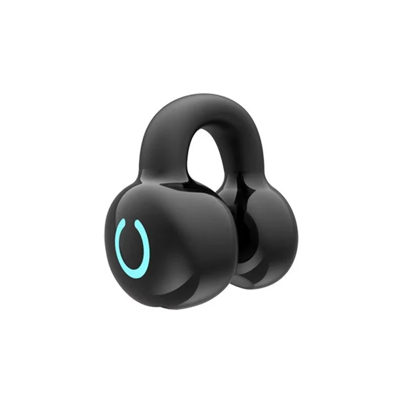 Wireless Bluetooth Earphone Single Ear Bone Conduction Earphone Clip Ear Music Noise Cancelling HD Call Sports Gaming Earphone