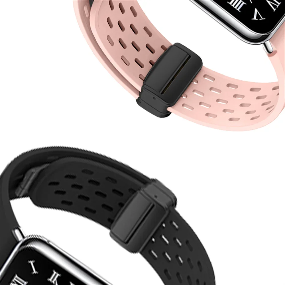 Silicone Strap for Redmi watch 5 4 Magnetic Buckle Sports Band for Mi band 9pro 8pro Correa Breathable Bracelet Accessories