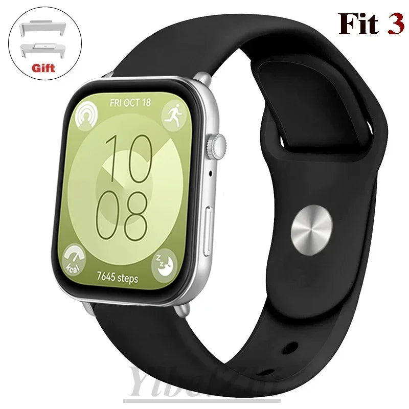 Soft Silicone Band For Huawei Watch FIT 3 Strap smartwatch sport waterproof belt for Huawei Watch fit 2 watchbands Accessories