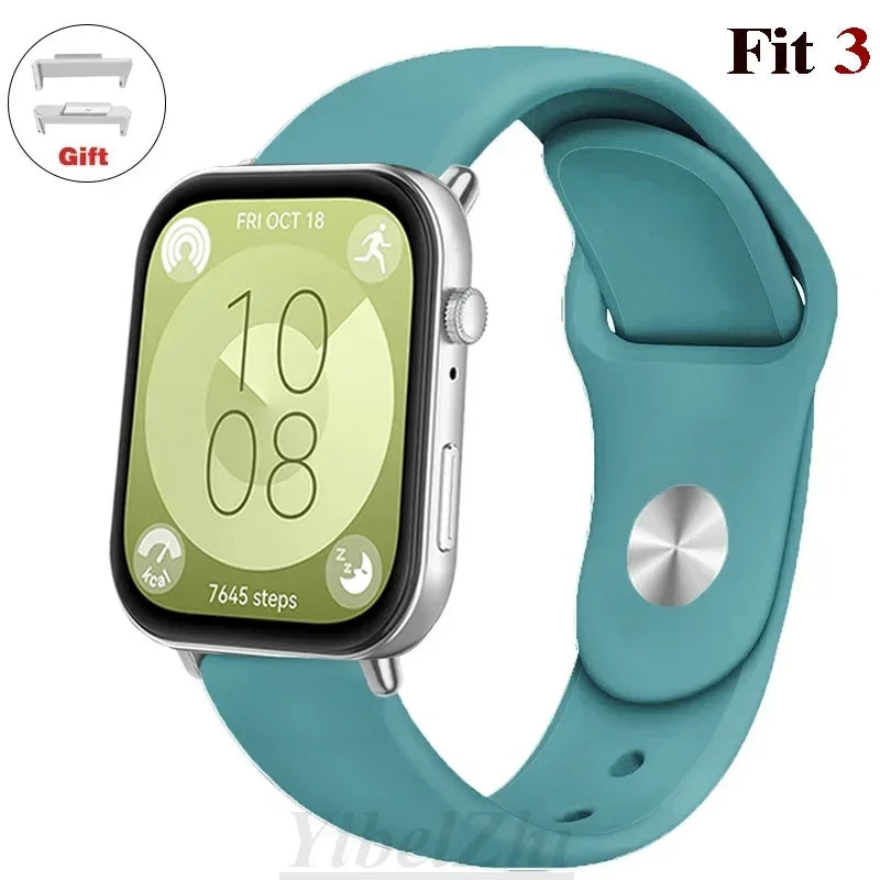 Soft Silicone Band For Huawei Watch FIT 3 Strap smartwatch sport waterproof belt for Huawei Watch fit 2 watchbands Accessories