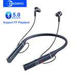 Neckband Headphones Wireless Headsets Bluetooth 5.0 Earphones HiFi Stereo Noise Reduction Earbuds Support TF Playback for Xiaomi