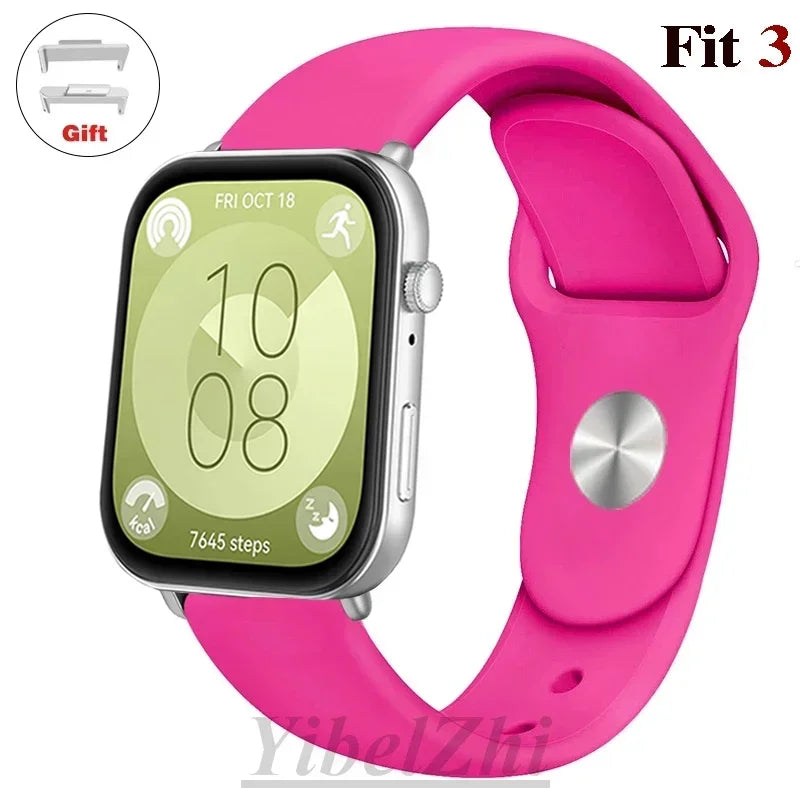 Soft Silicone Band For Huawei Watch FIT 3 Strap smartwatch sport waterproof belt for Huawei Watch fit 2 watchbands Accessories