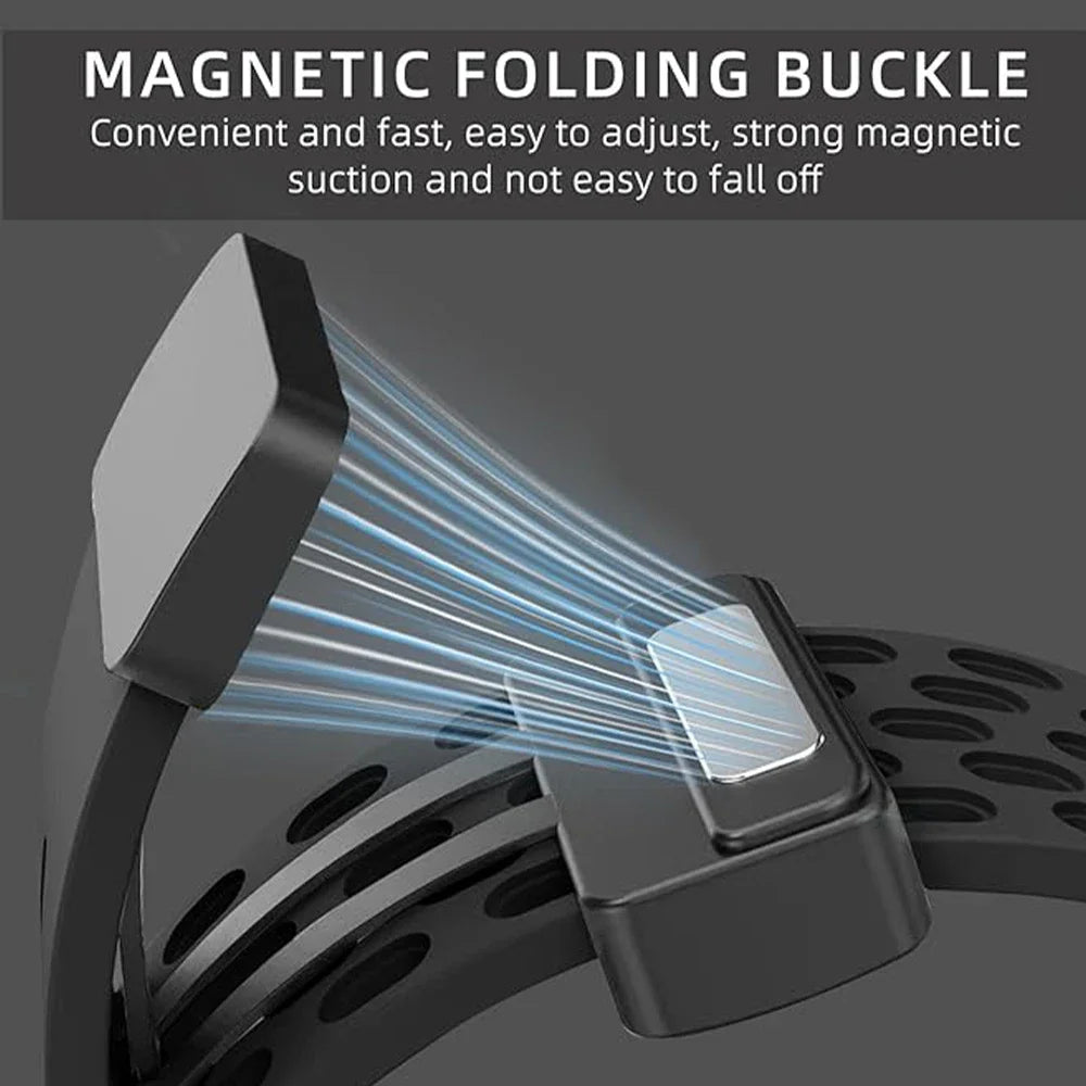 Silicone Strap for Redmi watch 5 4 Magnetic Buckle Sports Band for Mi band 9pro 8pro Correa Breathable Bracelet Accessories