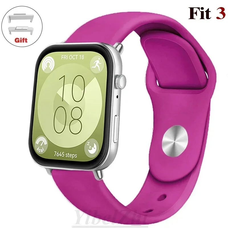 Soft Silicone Band For Huawei Watch FIT 3 Strap smartwatch sport waterproof belt for Huawei Watch fit 2 watchbands Accessories