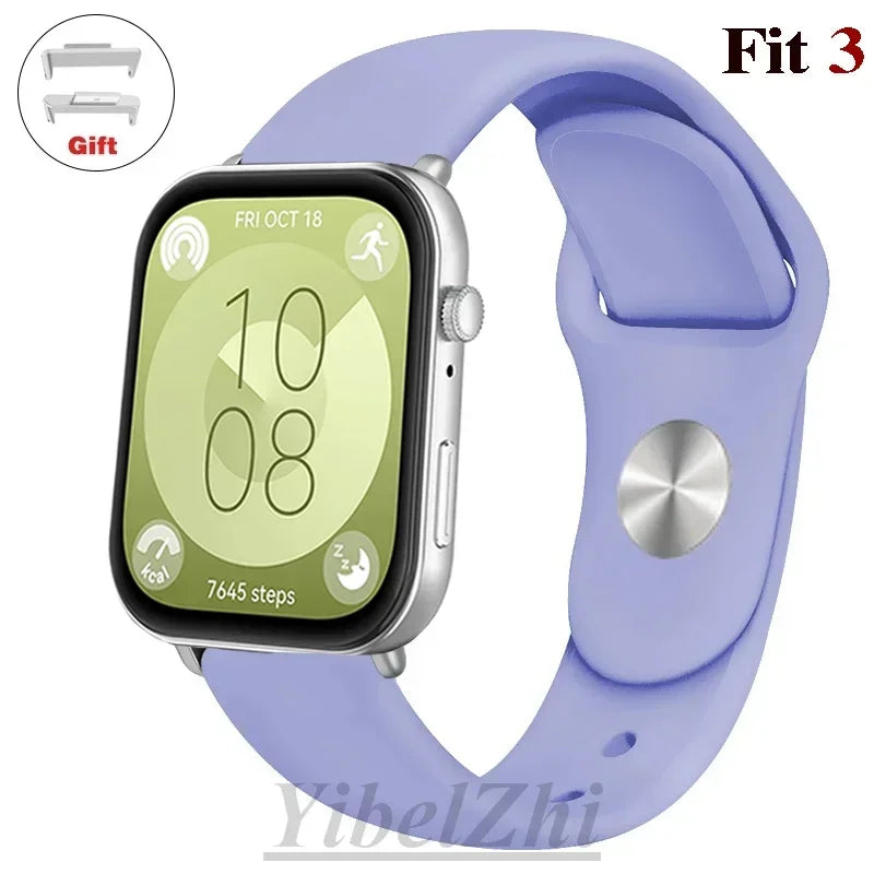 Soft Silicone Band For Huawei Watch FIT 3 Strap smartwatch sport waterproof belt for Huawei Watch fit 2 watchbands Accessories