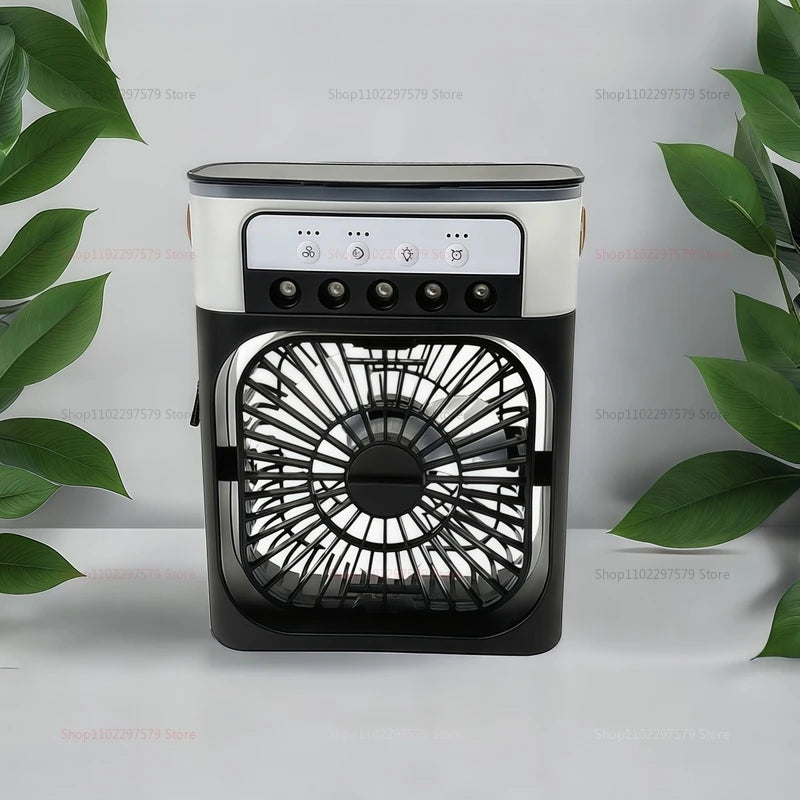 Portable Air Conditioner Fan 3 in 1 USB Electric Fan Five Hole Spray Humidifier for Home Office Desk Personal Cooling Fan