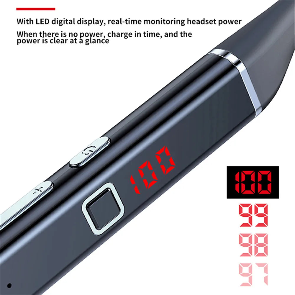 Neckband Headphones Wireless Headsets Bluetooth 5.0 Earphones HiFi Stereo Noise Reduction Earbuds Support TF Playback for Xiaomi