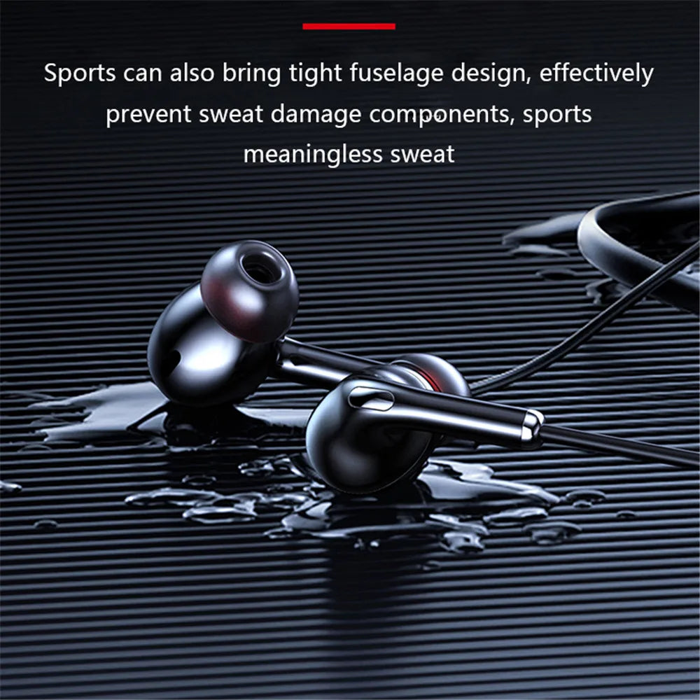 Neckband Headphones Wireless Headsets Bluetooth 5.0 Earphones HiFi Stereo Noise Reduction Earbuds Support TF Playback for Xiaomi