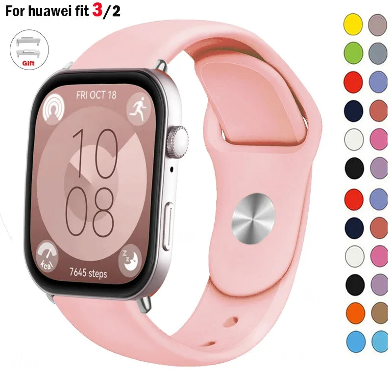 Soft Silicone Band For Huawei Watch FIT 3 Strap smartwatch sport waterproof belt for Huawei Watch fit 2 watchbands Accessories