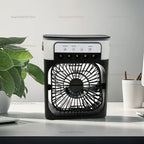 Portable Air Conditioner Fan 3 in 1 USB Electric Fan Five Hole Spray Humidifier for Home Office Desk Personal Cooling Fan