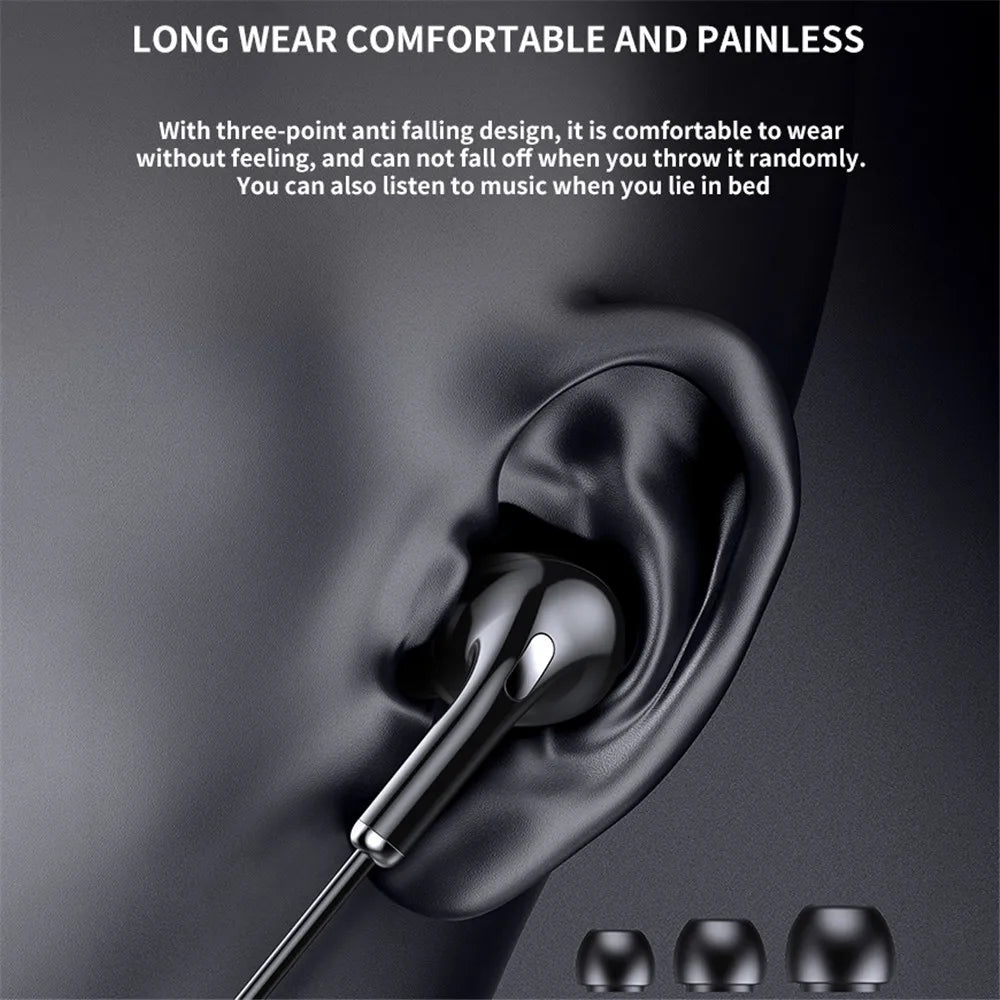 Neckband Headphones Wireless Headsets Bluetooth 5.0 Earphones HiFi Stereo Noise Reduction Earbuds Support TF Playback for Xiaomi