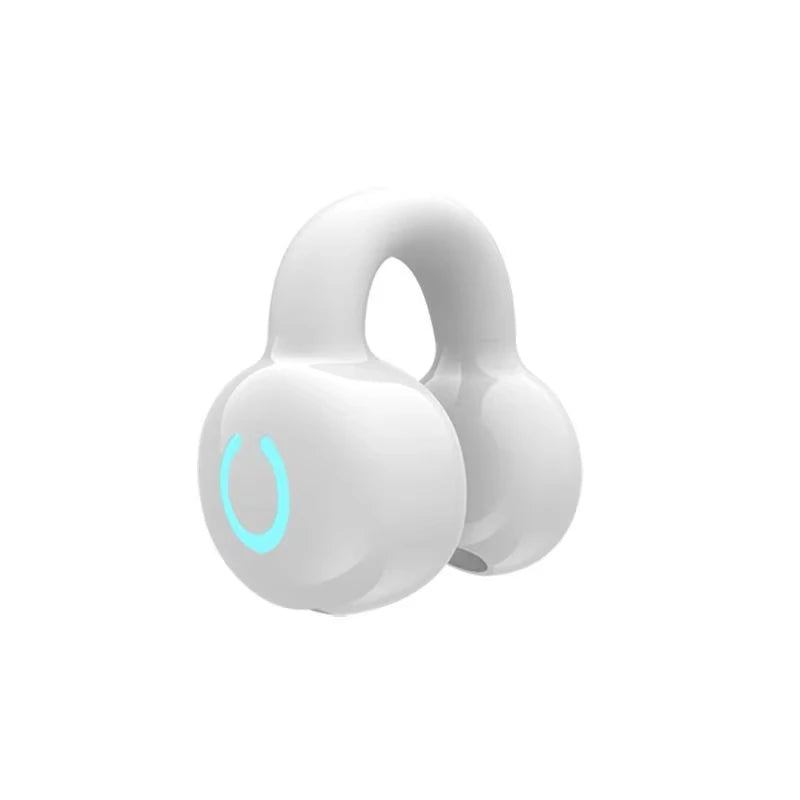 Wireless Bluetooth Earphone Single Ear Bone Conduction Earphone Clip Ear Music Noise Cancelling HD Call Sports Gaming Earphone