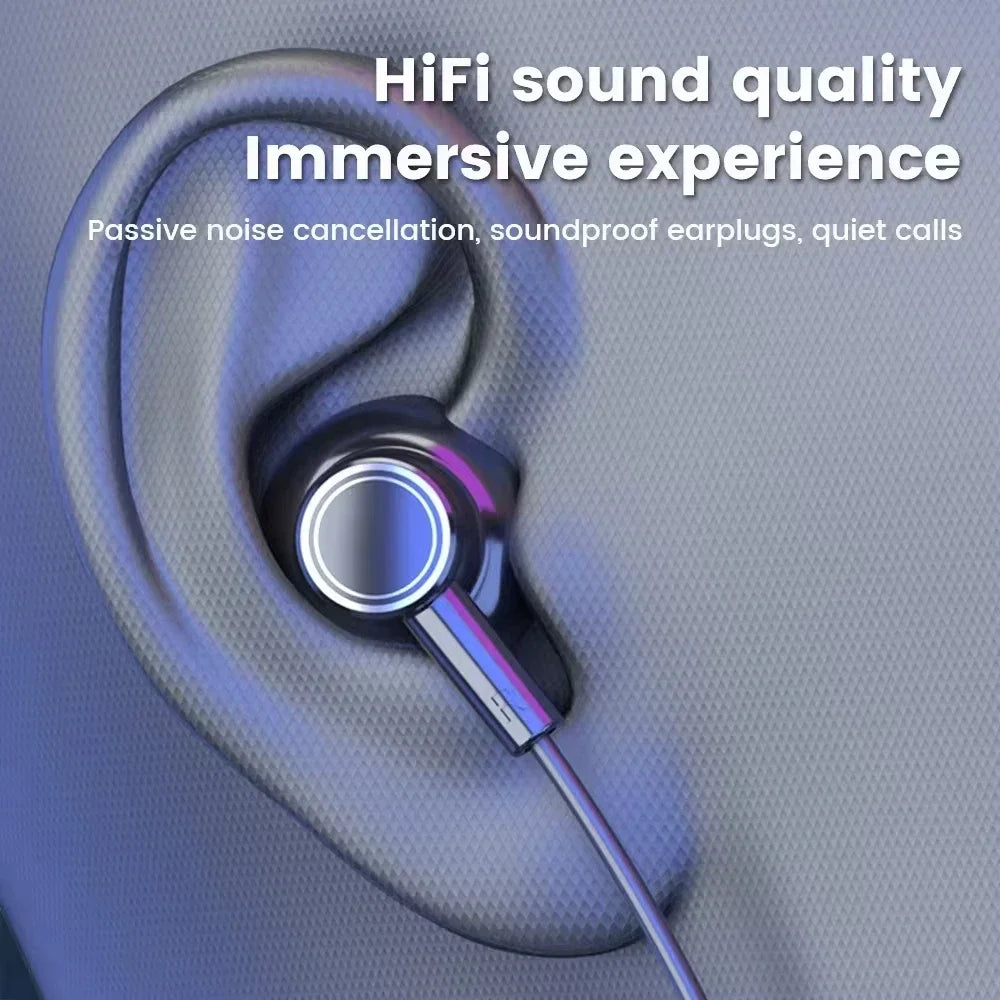 Bluetooth 5.2 Earphones Wireless Headsets Support TF Card Play HiFi Stereo Headphones LED Waterproof Earbuds Long Standby Time